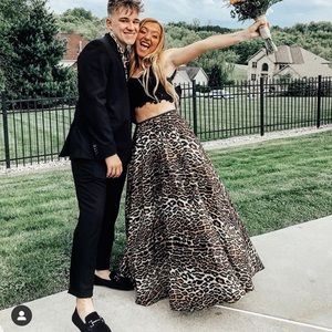 Sherri hill size 4 cheetah print prom dress